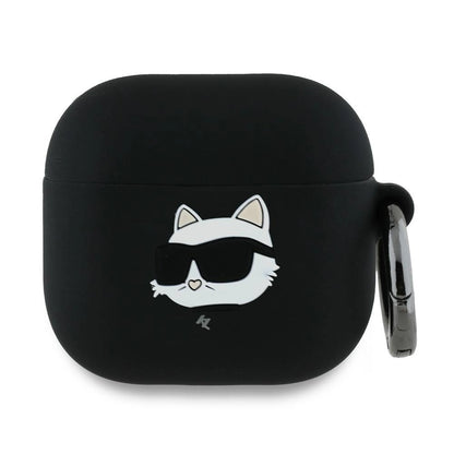 Karl Lagerfeld KLA4RUNCHK AirPods 4 cover black/black Silicone Choupette Head 3D_0
