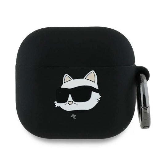 Karl Lagerfeld KLA4RUNCHK AirPods 4 cover black/black Silicone Choupette Head 3D_0