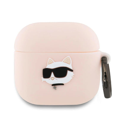 Karl Lagerfeld KLA4RUNCHP AirPods 4 cover pink Silicone Choupette Head 3D_0
