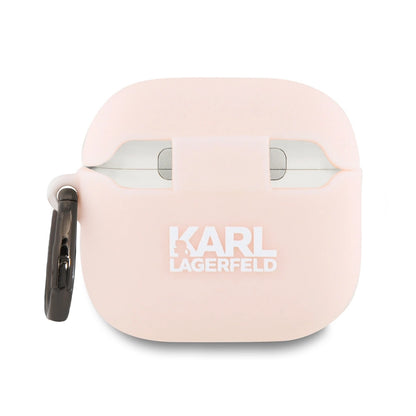 Karl Lagerfeld KLA4RUNCHP AirPods 4 cover pink Silicone Choupette Head 3D_1