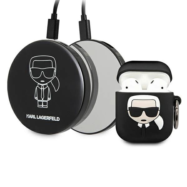 Karl Lagerfeld Ikonik Case for AirPods + Powerbank - Black_0
