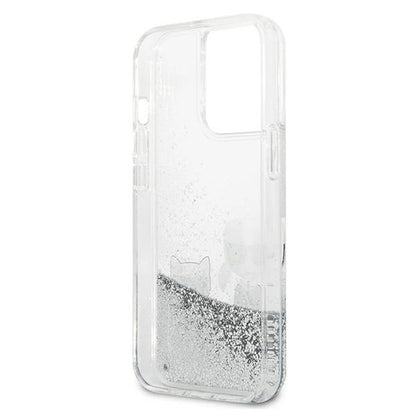 Karl Lagerfeld Liquid Glitter Karl&amp;Choupette case for iPhone 13 Pro / 13 6.1" - silver_6