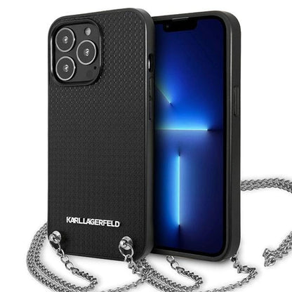 Karl Lagerfeld Monogram Plaque Case for iPhone 13 Pro / 13 6.1" - Blackx_0