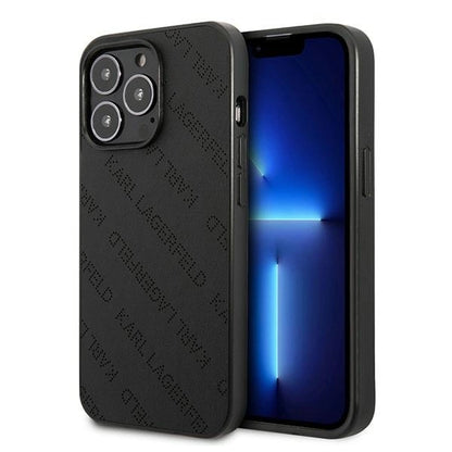 Karl Lagerfeld Perforated Allover Case for iPhone 13 Pro / 13 6.1" - Black_0
