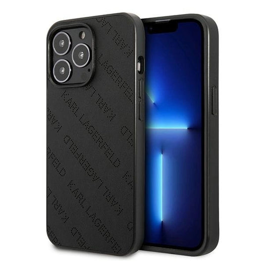 Karl Lagerfeld Perforated Allover Case for iPhone 13 Pro / 13 6.1" - Black_0