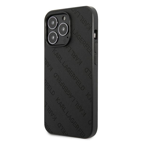 Karl Lagerfeld Perforated Allover Case for iPhone 13 Pro / 13 6.1" - Black_1