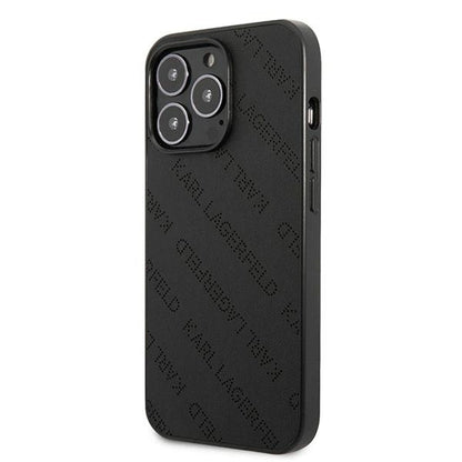 Karl Lagerfeld Perforated Allover Case for iPhone 13 Pro / 13 6.1" - Black_1