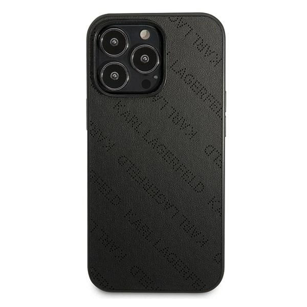 Karl Lagerfeld Perforated Allover Case for iPhone 13 Pro / 13 6.1" - Black_2