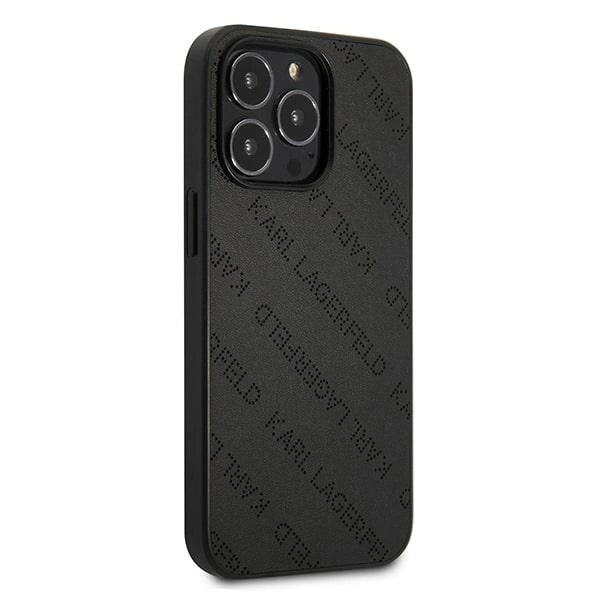 Karl Lagerfeld Perforated Allover Case for iPhone 13 Pro / 13 6.1" - Black_3