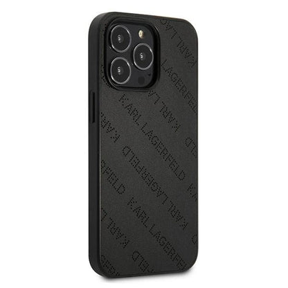 Karl Lagerfeld Perforated Allover Case for iPhone 13 Pro / 13 6.1" - Black_3