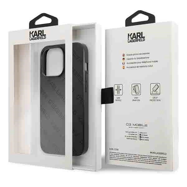 Karl Lagerfeld Perforated Allover Case for iPhone 13 Pro / 13 6.1" - Black_7