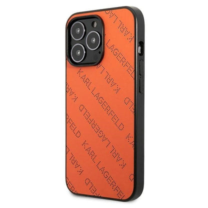 Karl Lagerfeld Perforated Allover Case for iPhone 13 Pro / 13 6.1" - Orange_1