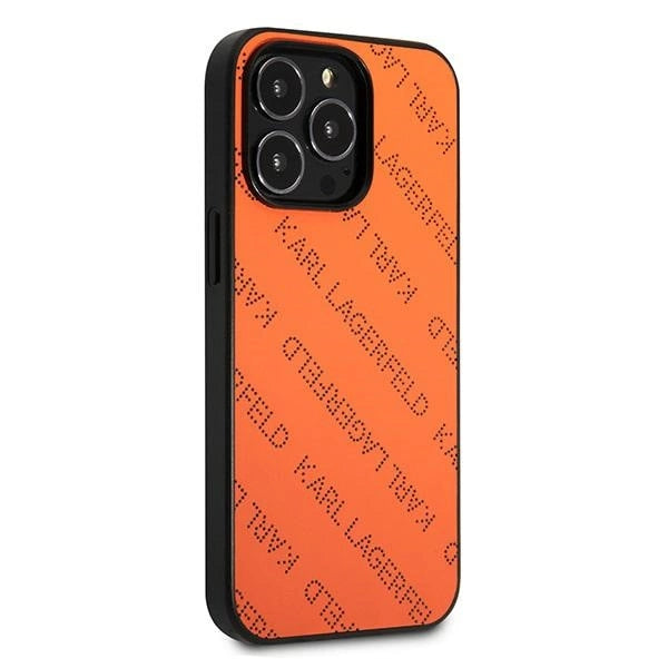 Karl Lagerfeld Perforated Allover Case for iPhone 13 Pro / 13 6.1" - Orange_3