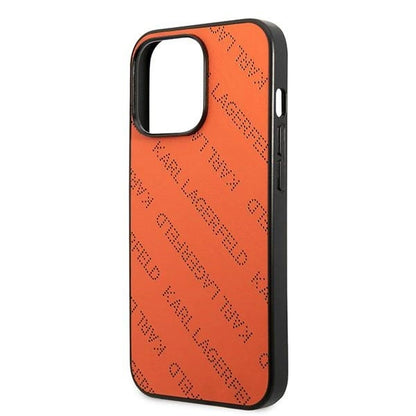 Karl Lagerfeld Perforated Allover Case for iPhone 13 Pro / 13 6.1" - Orange_5
