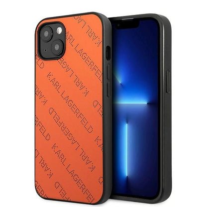 Karl Lagerfeld Perforated Allover Case for iPhone 13 / 14 / 15 6.1" - Orange_0