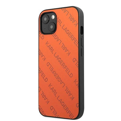 Karl Lagerfeld Perforated Allover Case for iPhone 13 / 14 / 15 6.1" - Orange_1