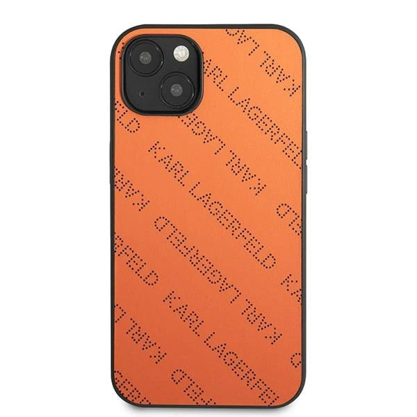 Karl Lagerfeld Perforated Allover Case for iPhone 13 / 14 / 15 6.1" - Orange_2