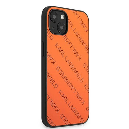 Karl Lagerfeld Perforated Allover Case for iPhone 13 / 14 / 15 6.1" - Orange_3