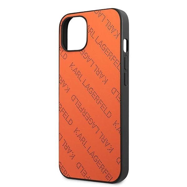 Karl Lagerfeld Perforated Allover Case for iPhone 13 / 14 / 15 6.1" - Orange_5