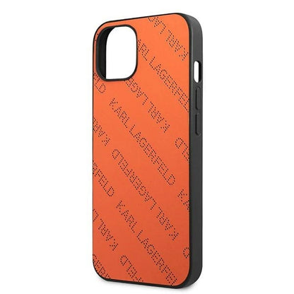 Karl Lagerfeld Perforated Allover Case for iPhone 13 / 14 / 15 6.1" - Orange_5