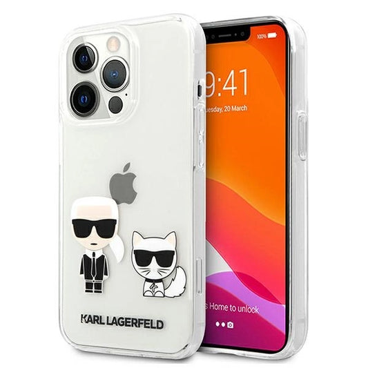 Karl Lagerfeld Karl &amp; Choupette Case for iPhone 13 Pro Max 6.7&quot; - Transparent_0