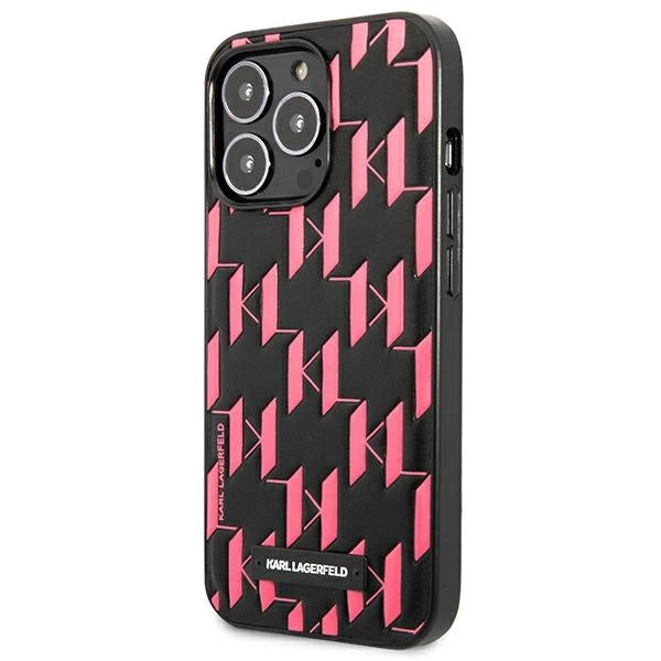 Karl Lagerfeld Monogram Plaque iPhone 13 Pro Max 6.7" Case - Pink_1