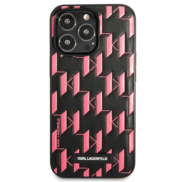 Karl Lagerfeld Monogram Plaque iPhone 13 Pro Max 6.7" Case - Pink_2