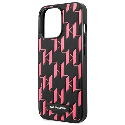 Karl Lagerfeld Monogram Plaque iPhone 13 Pro Max 6.7" Case - Pink_5