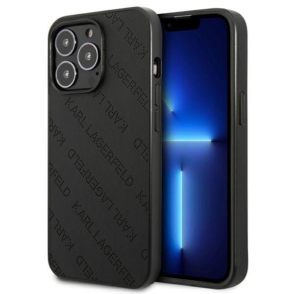 Karl Lagerfeld Perforated Allover iPhone 13 Pro Max 6.7" Case - Black_0