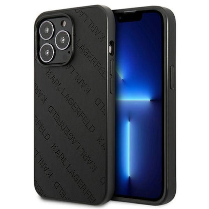 Karl Lagerfeld Perforated Allover iPhone 13 Pro Max 6.7" Case - Black_0