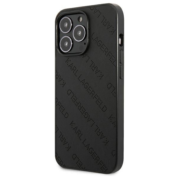 Karl Lagerfeld Perforated Allover iPhone 13 Pro Max 6.7" Case - Black_1