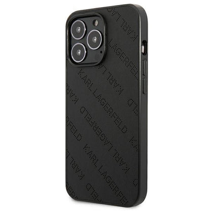 Karl Lagerfeld Perforated Allover iPhone 13 Pro Max 6.7" Case - Black_1