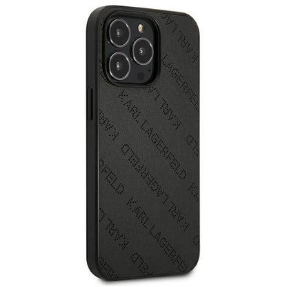 Karl Lagerfeld Perforated Allover iPhone 13 Pro Max 6.7" Case - Black_3