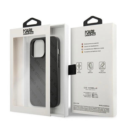Karl Lagerfeld Perforated Allover iPhone 13 Pro Max 6.7" Case - Black_7