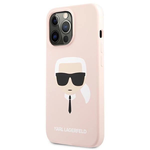 Karl Lagerfeld Silicone Karl`s Head Case for iPhone 13 Pro Max 6.7" - Light Pink_1