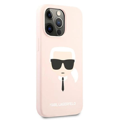 Karl Lagerfeld Silicone Karl`s Head Case for iPhone 13 Pro Max 6.7" - Light Pink_3