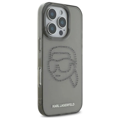 Karl Lagerfeld KLHCP16XHKHDCELK iPhone 16 Pro Max 6.9&quot; black/black hardcase IML Rhinestones Karl Head_3