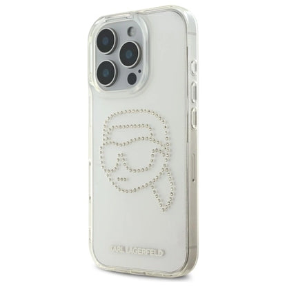 Karl Lagerfeld KLHCP16XHKHDCELT iPhone 16 Pro Max 6.9" transparent hardcase IML Rhinestones Karl Head_1