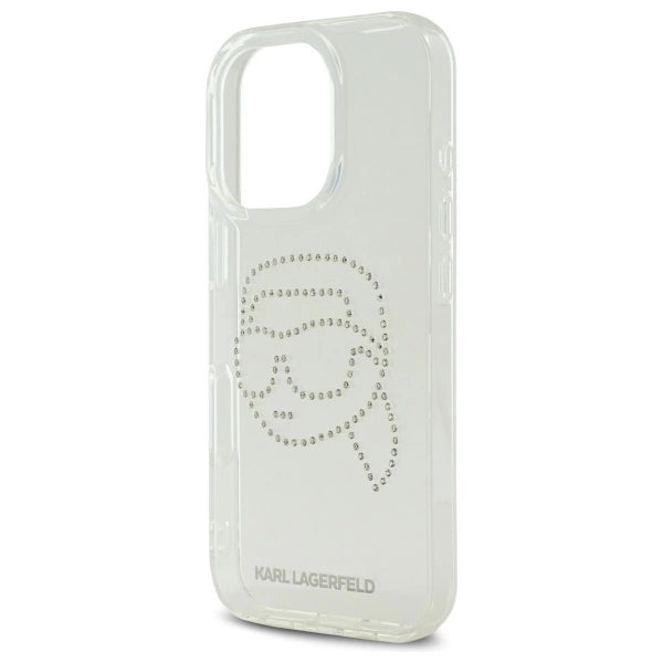 Karl Lagerfeld KLHCP16XHKHDCELT iPhone 16 Pro Max 6.9" transparent hardcase IML Rhinestones Karl Head_5
