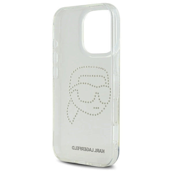 Karl Lagerfeld KLHCP16XHKHDCELT iPhone 16 Pro Max 6.9" transparent hardcase IML Rhinestones Karl Head_6