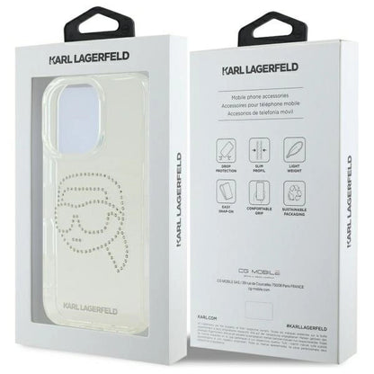 Karl Lagerfeld KLHCP16XHKHDCELT iPhone 16 Pro Max 6.9" transparent hardcase IML Rhinestones Karl Head_7