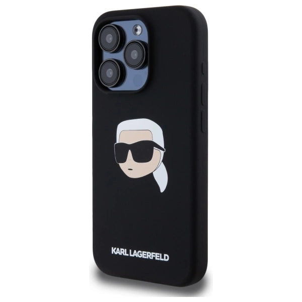 Karl Lagerfeld KLHMP15LSKHPPLK iPhone 15 Pro 6.1" black/black hardcase Silicone Karl Head Print MagSafe_1