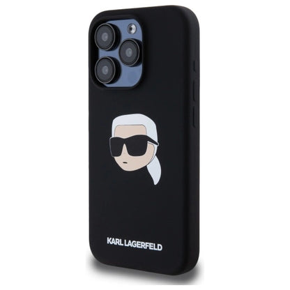 Karl Lagerfeld KLHMP15LSKHPPLK iPhone 15 Pro 6.1" black/black hardcase Silicone Karl Head Print MagSafe_1