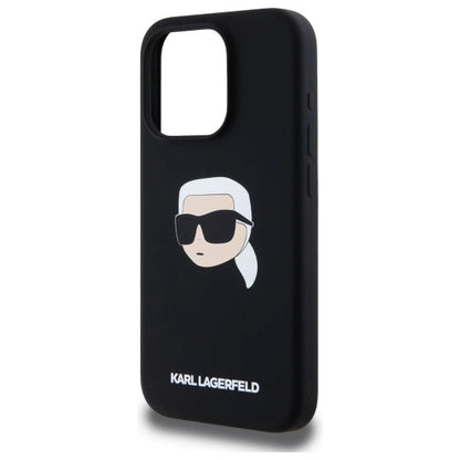 Karl Lagerfeld KLHMP15LSKHPPLK iPhone 15 Pro 6.1" black/black hardcase Silicone Karl Head Print MagSafe_5