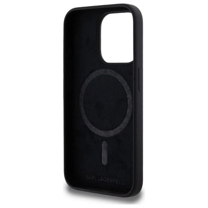 Karl Lagerfeld KLHMP15LSKHPPLK iPhone 15 Pro 6.1" black/black hardcase Silicone Karl Head Print MagSafe_6