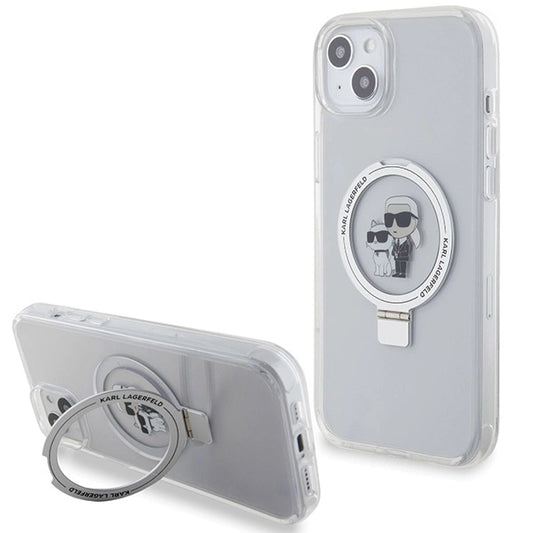 Karl Lagerfeld KLHMP15MHMRSKCH iPhone 15 Plus / 14 Plus 6.7" white/white hardcase Ring Stand Karl&amp;Choupette MagSafe_0