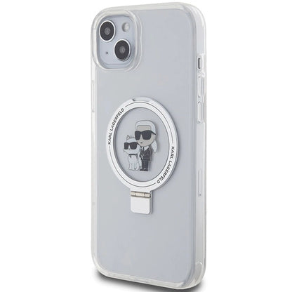 Karl Lagerfeld KLHMP15MHMRSKCH iPhone 15 Plus / 14 Plus 6.7" white/white hardcase Ring Stand Karl&amp;Choupette MagSafe_1