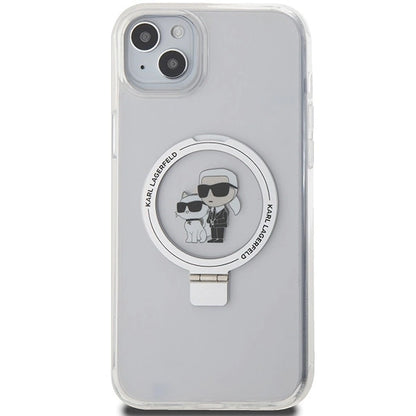 Karl Lagerfeld KLHMP15MHMRSKCH iPhone 15 Plus / 14 Plus 6.7" white/white hardcase Ring Stand Karl&amp;Choupette MagSafe_2