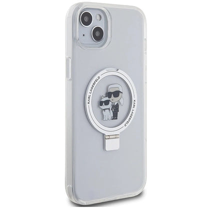 Karl Lagerfeld KLHMP15MHMRSKCH iPhone 15 Plus / 14 Plus 6.7" white/white hardcase Ring Stand Karl&amp;Choupette MagSafe_3