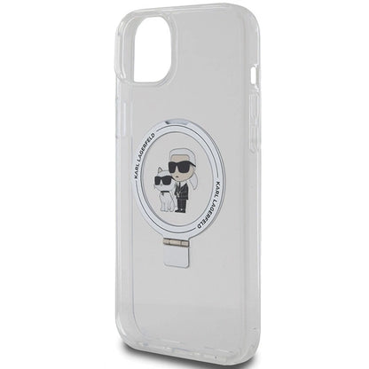 Karl Lagerfeld KLHMP15MHMRSKCH iPhone 15 Plus / 14 Plus 6.7" white/white hardcase Ring Stand Karl&amp;Choupette MagSafe_5